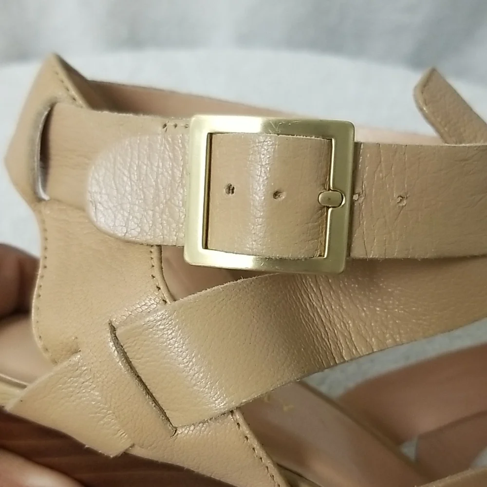 Genuine Leather Wedge Sandals